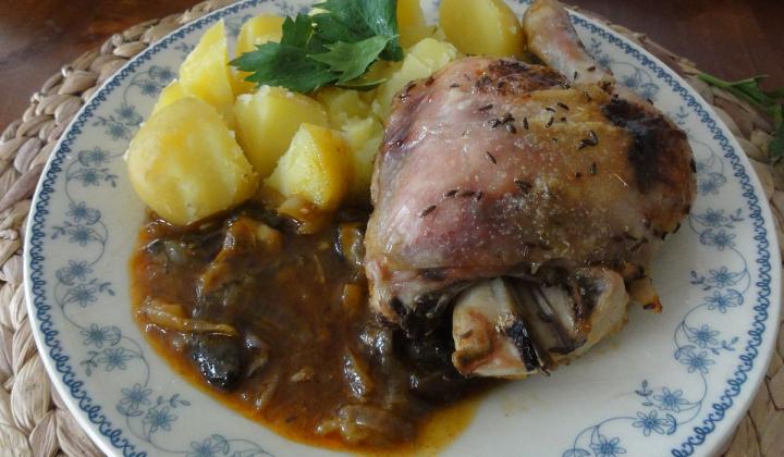 Jak upéct kuře na houbách | recept