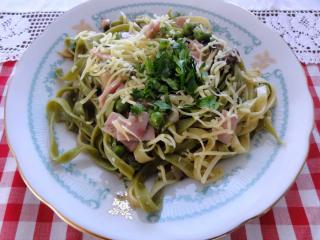 Jak uvařit nudle s houbami a šunkou | recept Jak uvařit nudle s houbami a šunkou | recept