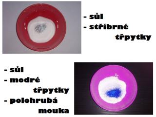 Jak vyrobit zmrzlý zimní svícen a vázu | návod Vázu i svícen budeme vyrábět stejně, jen do výroby desingu vázy přidáme trochu polohrubé mouky. Výroba je zcela jednoduchá. Nejdříve si připravíme do misky sůl. Do soli přisypeme stříbrné nebo bílé třpytky, zamícháme. Do druhé misky přidáme sůl, třpytky a mouku. Je dobré připravovat vše na podložce, ze které potom můžeme sůl sesypat zpět